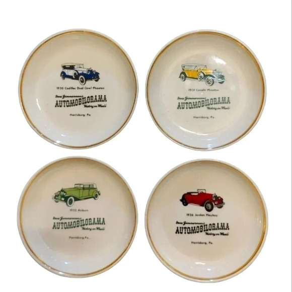 Vintage Souvenir Mini Plates (4) , Automobilorama Museum, EUC - Picture 1 of 10